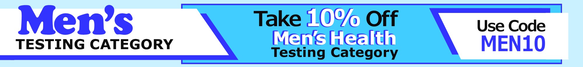June Promotion 10% Off Men's Health Test Category